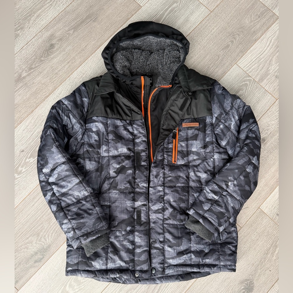 Boys Camouflage Hooded Jacket